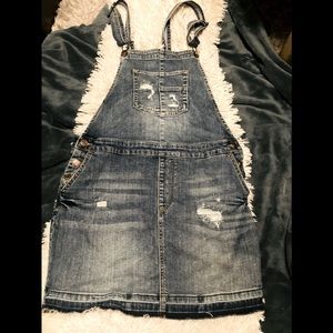 Maurice’s jean skirt overalls